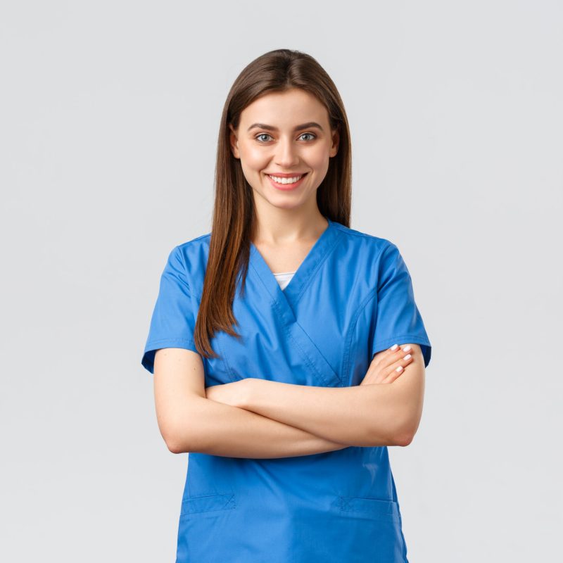 Healthcare,Workers,,Prevent,Virus,,Insurance,And,Medicine,Concept.,Confident,Female